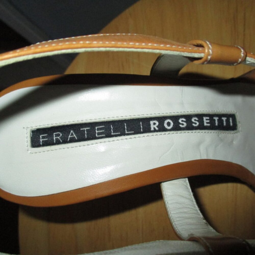 FRATELLI ROSSETTI Tan Sling Back Heels - Picture 3 of 7